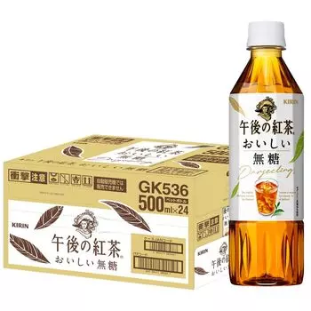 Kirin Afternoon Tea Delicious Unsweetened 500ml 24 bottles PET Bottle Tea Unsweetened Black Tea
