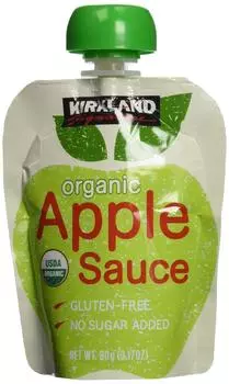 KIRKLAND Signature Organic Applesauce 90 г x 24 упаковка