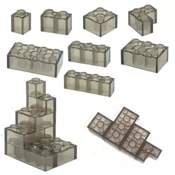 Кирпичи с мелкими частицами, прозрачный белый толстый кирпич, модель MOC, классические оптовые детали, строительные блоки, подарки, игрушки для детей