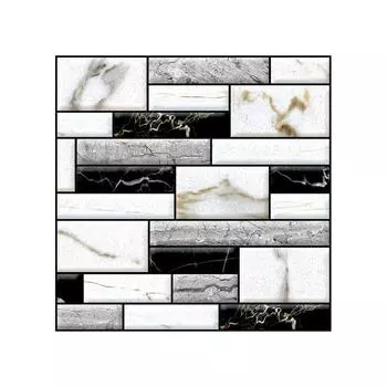 Кирпичная 3D Наклейка Плитка Самоклеящаяся Настенная Панель Декали Домашний Кухонный Декор Комната 1PC Black White