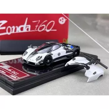 Кирпичный дом HKM 1:64 Белый Zonda 760 LH #35 Гоночная спортивная модель литого под давлением металлического автомобиля BN
