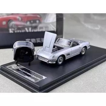 Кирпичный дом Кинг 1:64 Silver 250GT California Spyder SWB Sport Model Diecast Metal Car BN