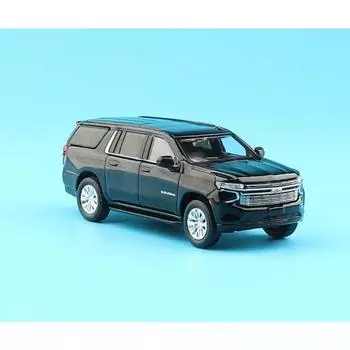 Кирпичный дом Масди 1:64 Черный Suburban Полноразмерный внедорожник Спортивная модель Литой металлический автомобиль BN