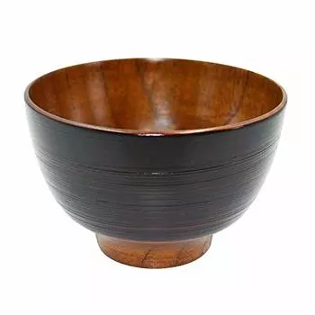 Kishu Lacquerware TOW005BA Деревянная суповая миска, 10,1 жидких унций (300 мл), Nano-Coat, Brushed, Inner Slip, Akebono
