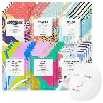 KisoCare Face Pack, Popular Mask Set of 30, Individually Wrapped, Made in Japan, Skin Care, Mask, Moisturizing, Moisturizing, Moisture, Dry Skin, Mois