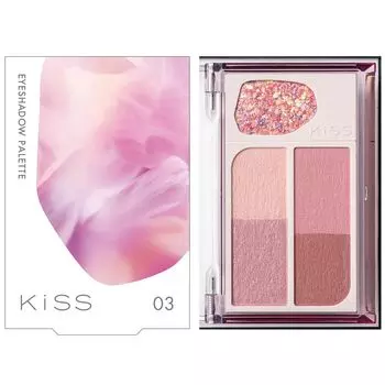 KiSS Cocktail Days 03 Pinky Delight Brevet Yete Eyeshadow Palette Lame 6.4g