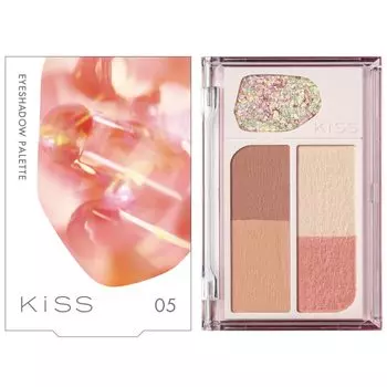 KiSS Cocktail Days 05 Peach Amaretto Brevet Yete Eyeshadow Palette Lame 6.4g