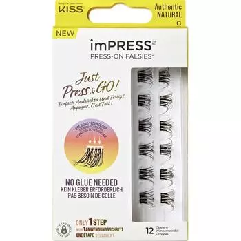 Kiss Eyelash imPRESS Press On Palsi Authentic Natural 12pcs