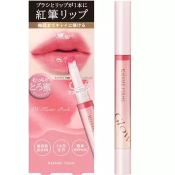 Kiss Me FERME Benifu Lip Glow 01 Fleur Pink