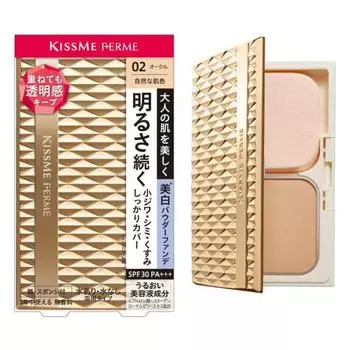 Kiss Me FERME Covers and brightens skin powder foundation 02 Natural skin tone 11g Suitable for expression wrinkles Both with and without water type S
