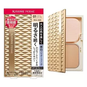Kiss Me FERME Covers and brightens skin powder foundation 01 Bright skin tone 11g Also suitable for expression wrinkles Can be used with or without wa