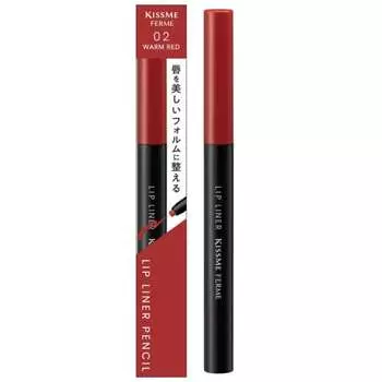 Kiss Me FERME Lip Liner N 02 Warm Red 0.18g Hard-to-fall lip liner corner of mouth protruding type