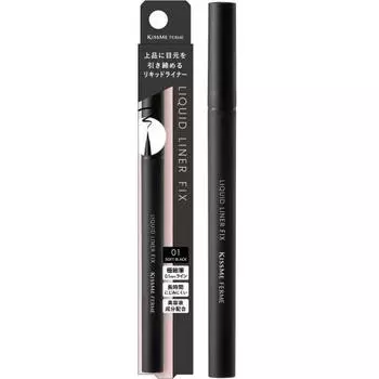 KiSS Me FERME Liquid Liner Fix 01 Soft Black 0.4ml Ultra-fine line Waterproof Easy to remove with lukewarm water Contains serum ingredients