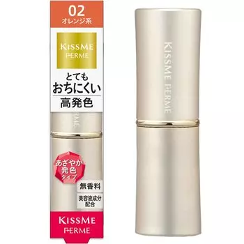 Kiss Me FERME Proof Shiny Rouge 02 Яркий оранжевый Яркий цвет, каким вы его видите Высокопигментированные румяна, которые легко тускнеют 3,8 г не