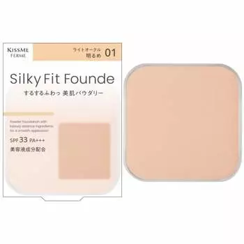 KiSS Me FERME Silky Fit Foundation 01 Light Ocher 8.8g Beautiful skin powder with great coverage but no thick application