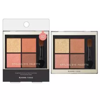 Kiss me ferme styling eye palette 02 apricot bijou eye color palette gloss clear color
