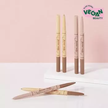 Kiss me Heroine Make Подводка для глаз Двойной карандаш-карандаш #01 Natural Volume