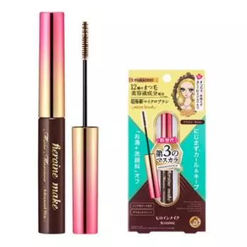 Kiss Me Тушь для ресниц Heroine Make Micro Advanced Film N, коричневая, 2 шт.