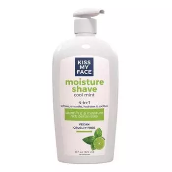 Kiss My Face 4in1 увлажняющий крем для бритья с прохладной мятой, 11 унций, 1 шт.) Прохладный мятный