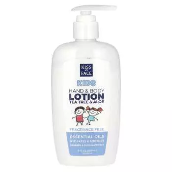 Kiss My Face, детский, лосьон для рук и тела, чайное дерево и алоэ, без запаха, 9 жидких унций (266 мл)