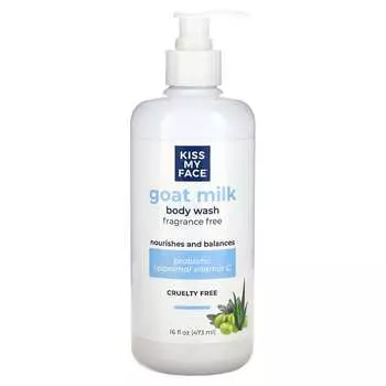 Kiss My Face, Goat Milk Body Wash, Fragrance-Free, 16 fl oz (473)