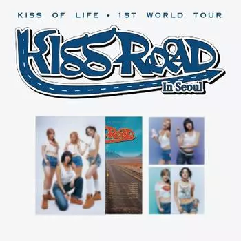 KISS OF LIFE 1-й мировой тур KISS ROAD в Сеуле L-образный держатель и набор постеров