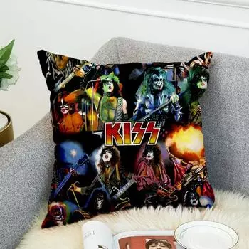 KISS Rock & Roll All Nite Party Наволочка Полиэстер Декоративные наволочки Чехол на подушку стиль-2 45cm X 45cm