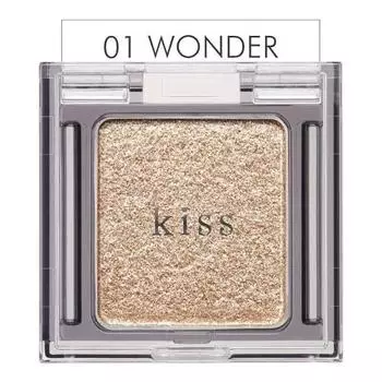 KiSS Sheer Glitter Eyes 01 Wonder 2.1g Gold beige with amazing shine Glitter eye color that creates a natural three-dimensional effect and wet gloss