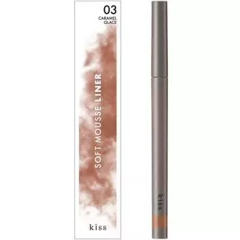 KiSS Soft Mousse Liner 03 Caramel Glace 0.35g Orange Brown Pearl Contains Sheer Extruded Eyeliner