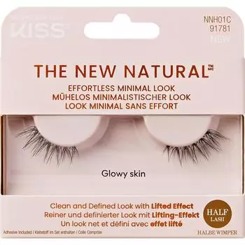 KISS The New Natural half lash artificial eyelashes Glowy Skin 2pcs