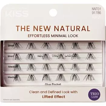 KISS The New Natural Lash False Eyelashes Trio 01, 24 pieces