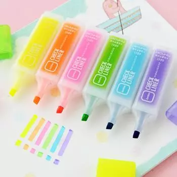 Кисть 6 цветов Флуоресцентные ручки 6261 6 цветов Текстовыделители Художественные маркеры Ручки Школьные принадлежности зелёный