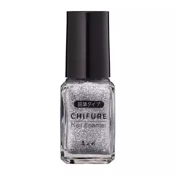 Кисть для эмали для ногтей Chifure, тип 009, серебристый глиттер