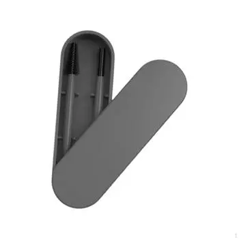 Кисть для бровей и ресниц с футляром для ресниц, удобная ручка для бровей, косметика для серый