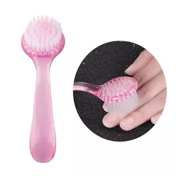 Кисть для чистки ногтей с круглой головкой и крышкой, кисть для удаления пыли, инструмент для маникюра