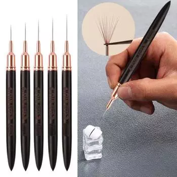 Кисть для дизайна ногтей 6/9/12/15/18 мм, ультратонкие волосы, деревянная ручка, портативная, для начинающих, профессиональная, сделай сам, для дизайна ногтей, цветной лайнер для рисования, ручка для нанесения точек C
