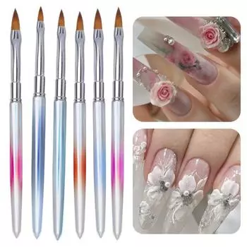 Кисть для дизайна ногтей, градиентные цветные советы, дизайн, изысканная мода, гель-лак для ногтей, живопись для домашнего использования
