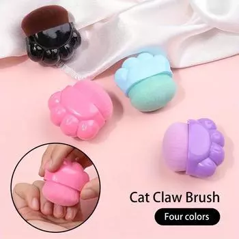 Кисть для дизайна ногтей «кошачий коготь», круглая, гель для чистки макияжа, портативная, мягкая, для рассыпчатой пудры, инструмент для тонального крема