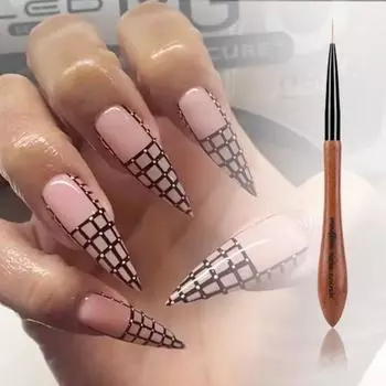 Кисть для дизайна ногтей, удобная для украшения ногтей, практичная, отличная линия для рисования, цветочный крючок, нарисованная ручка, товары для дома B