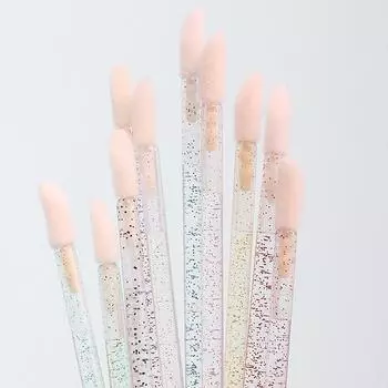 Кисть для губ Flocking Lip Brush Stick Mini Lip Glaze Brush Одноразовая кисточка для нанесения блеска для губ Аппликатор Stick белый