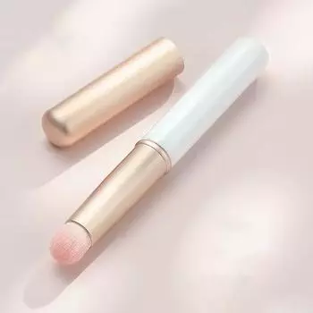 Кисть для губ Консилер Круглая головка Кисть для губ с крышкой Крышка для переноски Мягкая синтетическая Кисть для растушевки помады Кисть для макияжа Косметическая белый