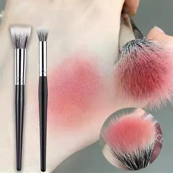 Кисть для хайлайтера Stippling Blush Goat Hair Multifunctional Concealer Beauty Brushs Mask Tool Ma F6F9 black- large