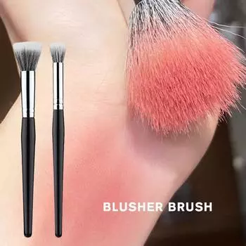 Кисть для хайлайтера Stippling Highlight Brush Blush Goat Hair Multifunctional Concealer Makeup Foundation Tool Brus S0P9 black- large