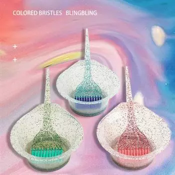 Кисть для краски для волос с мягкими зубцами, быстрое моделирование, легкий блестящий оттенок, краска для волос, щетка для волос, парикмахерские инструменты для красоты синий