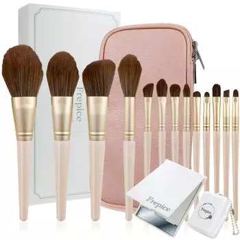 Кисть для макияжа Frepice Brush of Powder Brush Кисть для румян Кисть для макияжа Pouch Jewel [Набор 13] Макияж/Лосось