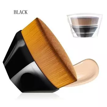 Кисть для макияжа High Density Magic Foundation Кисть для макияжа Scratch Free Кисть для макияжа не использует жидкую основу Большая кисть для макияжа чёрный