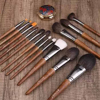 Кисть для макияжа из конского волоса - тени для век, брови, тени для носа, растушевка, консилер и подводка для глаз