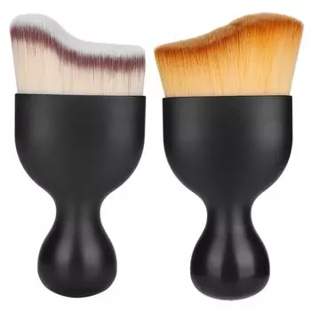 Кисть для макияжа, изогнутая кисть для макияжа в форме бокала для жидкости Brown