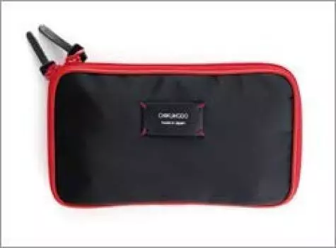 Кисть для макияжа Kumano Brush Chikuhodo Genuine, нейлоновый чехол для кистей Hiroshima (Косметический мешочек) Материал С-6 чёрный