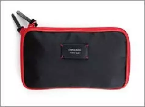 Кисть для макияжа Kumano Brush Chikuhodo Genuine, нейлоновый чехол для кистей Hiroshima (Косметический мешочек) Материал С-6 чёрный